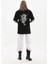 Baskılı Oversize T-Shirt - Siyah 3