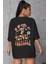 Baskılı Oversize T-Shirt - Siyah 1