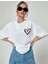 Baskılı Oversize T-Shirt - Beyaz 1