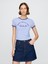 Kadın Açık Mavi Gap Logo Crop T-Shirt 1