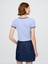 Kadın Açık Mavi Gap Logo Crop T-Shirt 2