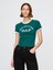 Kadın Yeşil Gap Logo Crop T-Shirt 1