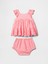 Bebek Pembe Fırfırlı Işlemeli Outfit Set 3
