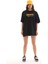 Bisiklet Yaka Baskılı Oversize T-Shirt - Siyah 1