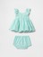 Bebek Yeşil Fırfırlı Işlemeli Outfit Set 3