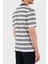 Çizgili Pamuk Regular Fit Bisiklet Yaka T Shirt Erkek T Shirt 50520298 405 3