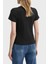 Kamelie Logolu Pamuklu Slim Fit Bisiklet Yaka T Shirt V5GI15J1314 Bayan T Shirt V5GI15 J1314 Jblk 2