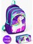 Kids Mor Su Yeşili Unicorn Desenli 2'Li Okul Çanta Seti Goset0214376 1