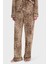 Sasha Leopar Desenli Regular Fit Yüksek Bel Bol Paça Modal Pijama Takımı O5RX08KCIN2 Bayan Pijama Takımı O5RX08 Kcın2 P1KN 3
