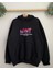 Baskılı Üç Iplik Kapüşonlu Oversize Sweatshirt - Siyah 3