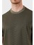 Jakarlı Regular Fit Pamuklu Bisiklet Yaka T Shirt Erkek T Shirt EM001288 AF10017 F8108 4