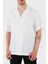 Keten Karışımlı Regular Fit Kısa Kollu Apaş Yaka Gömlek Erkek Gömlek EM000593 AF12356 U0002 1