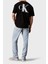 Logo Baskılı Pamuklu Relaxed Fit Bisiklet Yaka T Shirt J30J327475BEH Erkek T Shirt J30J327475 Beh 3