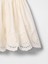 Bebek Kırık Beyaz Fırfırlı Işlemeli Outfit Set 2