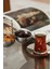 6'lı Metal Çay Tabağı ve Metal Çay Kaşık Seti Paslanmaz Çelik 5