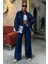 Gömlek ve Palazzo Pantolon Klasik Denim Takım 10070 1