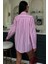 Çizgili Pembe Poplin Gömlek 3451 4