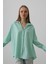Geniş Manşet Detaylı Gömlek - Mint 2