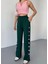 Osy Modal Yumuşak Dokulu Kumaş Nakış Işlemeli Rahat Bol Paça Eşofman Pantalon - Haki 1