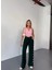 Osy Modal Yumuşak Dokulu Kumaş Nakış Işlemeli Rahat Bol Paça Eşofman Pantalon - Haki 3