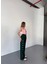 Osy Modal Yumuşak Dokulu Kumaş Nakış Işlemeli Rahat Bol Paça Eşofman Pantalon - Haki 5