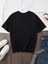 Baskılı Oversize Bisiklet Yaka T-Shirt - Siyah 4