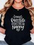 Baskılı Oversize Bisiklet Yaka T-Shirt - Siyah 1