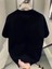 Day One Baskılı Oversize Bisiklet Yaka T-Shirt - Siyah 2