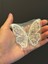 Boncuk Işleme Tül Kelebek Arma Dikiş Aplike 8x6 cm 3