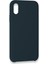 Apple iPhone X Kılıf Lansman Legant Silikon - Gece Mavisi Glstd 3
