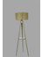 Sehbalı Tripod Yeşil Lambader Silindir Bambu 03 Abajurlu 2
