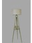 Sehbalı Tripod Yeşil Lambader Silindir Bambu 06 Abajurlu 2