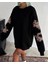 Bisiklet Yaka Baskılı Sweatshirt - Siyah 4