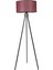 Fısco Tripod Siyah Lambader Silindir Hasır Bordo Abajurlu 2