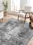 Wintage Füme Gri Desenli Halı, Dokuma Taban Dekoratif Şönil Ks-Dkm-82 1