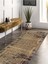 Sarı Siyah Eskitme Halı, Dokuma Taban Dekoratif Şönil Kilim Ks-Dkm-62 3