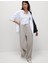 Denim Büzgülü Wide Leg Pantolon 4