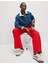 Denim Büzgülü Wide Leg Pantolon 1