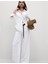 Saf Keten Wide Leg Pantolon 1
