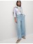 Denim Büzgülü Wide Leg Pantolon 1