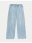 Denim Büzgülü Wide Leg Pantolon 4