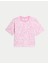 Pamuklu Kısa Kollu Çiçek Desenli T-Shirt 5