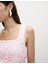 Kare Yaka Kesik Detaylı Crop Top 4