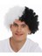Siyah Beyaz Kıvırcık Afro Bonus Peruk Taraftar Bonus Saç 2