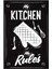 Kitchen Siyah Beyaz Kaymaz Tabanlı Makinede Yıkanabilir Mutfak Halısı 2