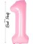 Folyo Balon 1 Rakamı Helyum Balon 76 cm Pembe Renk - 1 Yaş Balonu - 1 Rakam Balon - 34 Inch 1