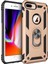 Apple iPhone 7 Plus Kılıf Sofya Yüzüklü Silikon Kapak - Gold Glstd 1