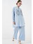 Desenli Tunik Pantolon Ikili Takım 6720 - Mavi 1