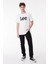 Lee Erkek Regular Fit Grafik Baskılı Beyaz Tişört ML65QAI12 2