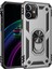 Apple iPhone 12 Kılıf Sofya Yüzüklü Silikon Kapak - Gümüş Glstd 1